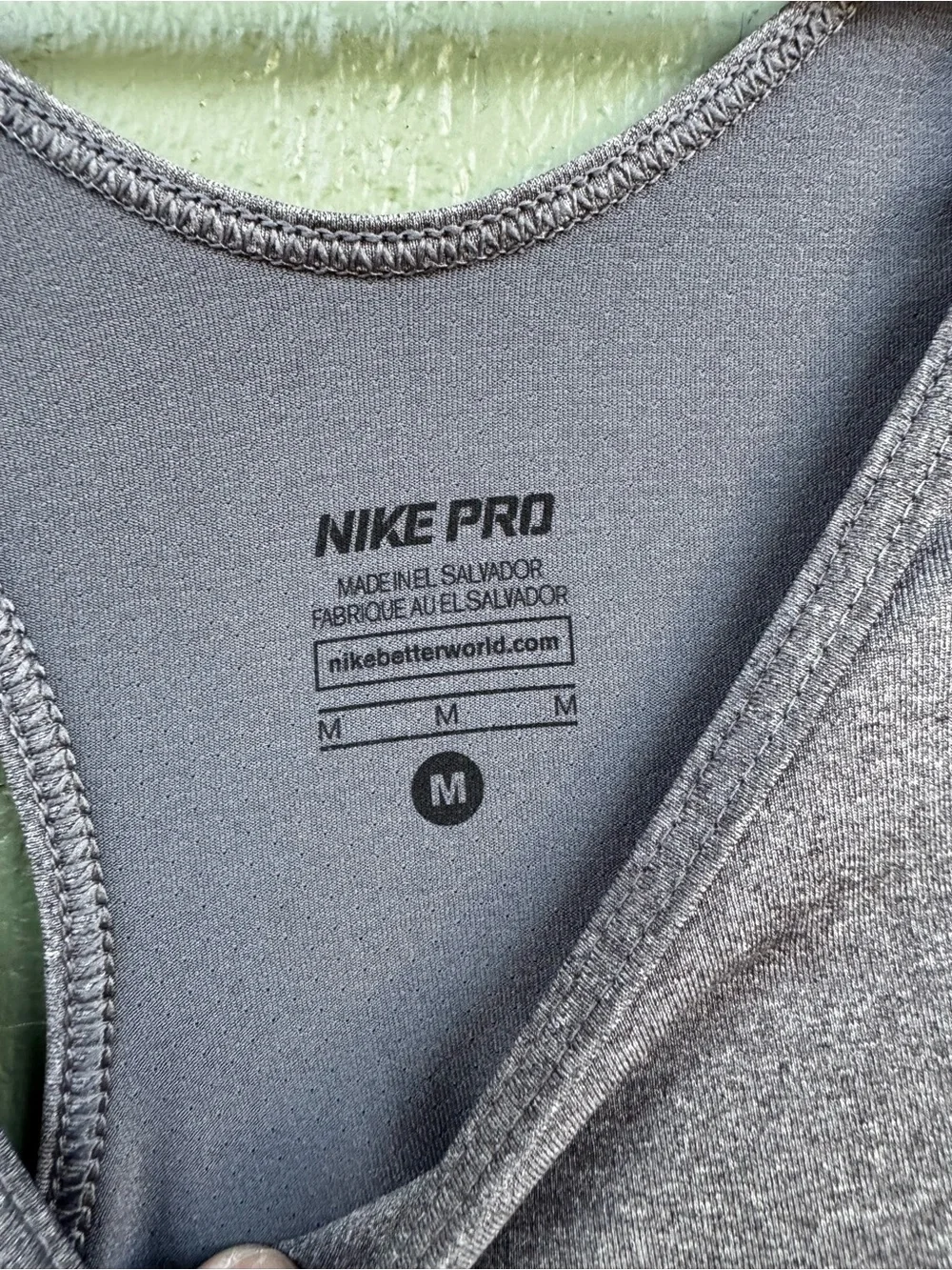 Nike Gray Women's Athletic Tank Top with Black Swoosh
